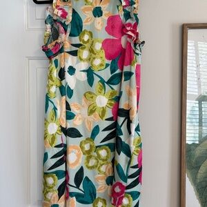 Floral Ruffle Sleeve Dress